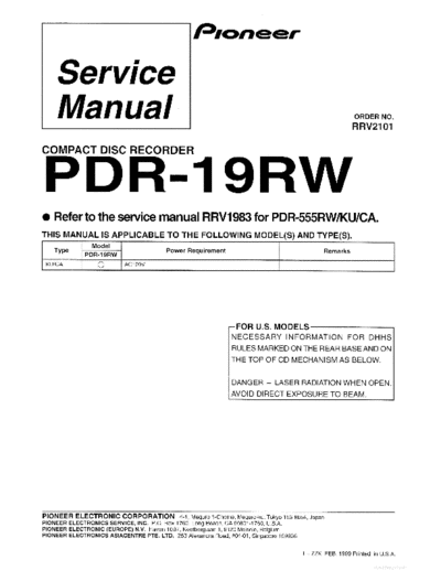Pioneer hfe pioneer pdr-19rw service rrv2101 en  Pioneer CD PDR-19RW hfe_pioneer_pdr-19rw_service_rrv2101_en.pdf