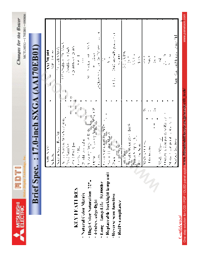 . Various Panel Mitsubishi AA170EB01 1 [DS]  . Various LCD Panels Panel_Mitsubishi_AA170EB01_1_[DS].pdf