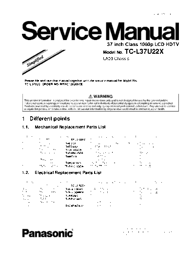 panasonic LA03 TC-L37U22X Different Points  panasonic LCD LA03 TC-L37U22X Different Points.pdf