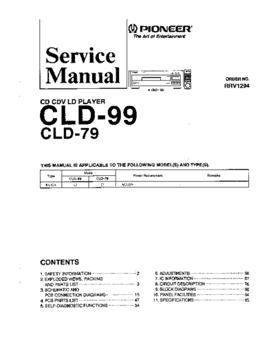 Pioneer hfe   cld-79 99 service  Pioneer CD CLD-79 hfe_pioneer_cld-79_99_service.pdf