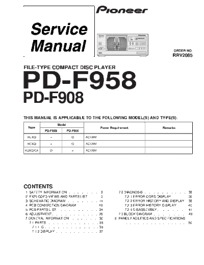 Pioneer hfe   pd-f908 f958 service en rrv2085  Pioneer CD PD-F958 hfe_pioneer_pd-f908_f958_service_en_rrv2085.pdf