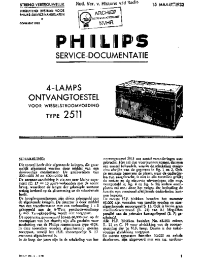 Philips 2511  Philips Historische Radios 2511 Philips_2511.pdf