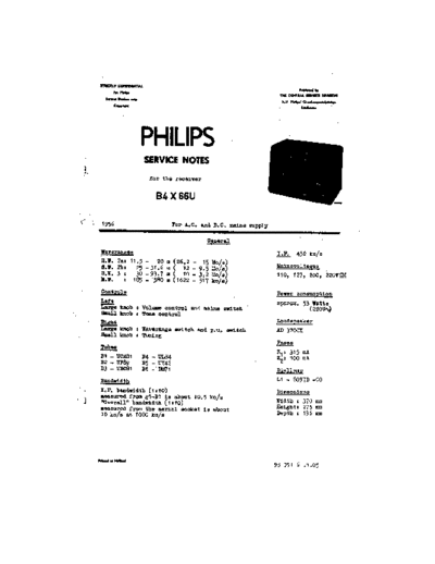 Philips B4X66U  Philips Historische Radios B4X66U.pdf