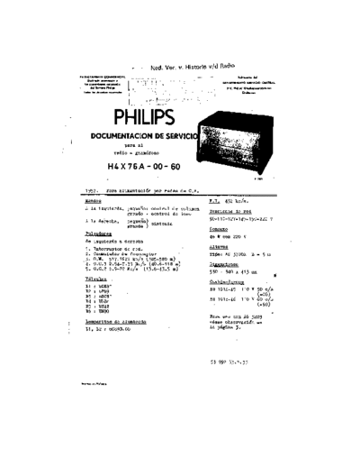 Philips H4X76A  Philips Historische Radios H4X76A H4X76A.pdf