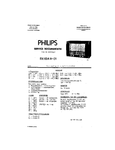 Philips BX634A  Philips Historische Radios BX634A BX634A.pdf
