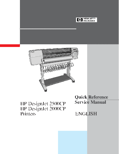 HP Designjet 2500cp-2000cp Quick Reference Service Manual  HP printer DesignJet 2000cp HP Designjet 2500cp-2000cp Quick Reference Service Manual.pdf