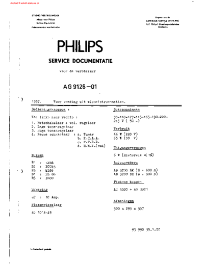 Philips AG9126  Philips Historische Radios AG9126 AG9126.pdf