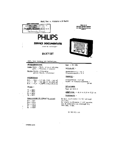 Philips B4X71BT  Philips Historische Radios B4X71BT B4X71BT.pdf