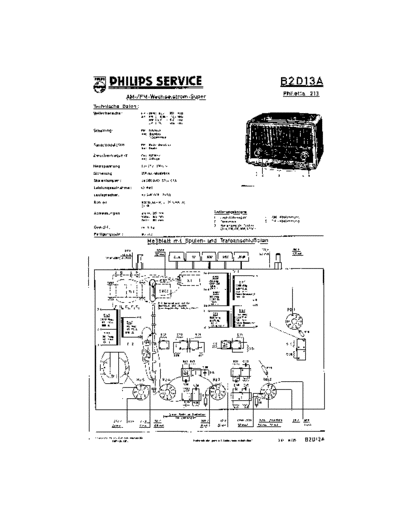 Philips B2D13A  Philips Historische Radios B2D13A B2D13A.pdf