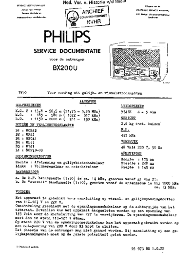Philips BX200U  Philips Historische Radios BX200U BX200U.pdf