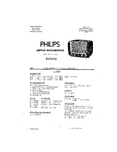 Philips BX320A  Philips Historische Radios BX320A BX320A.pdf