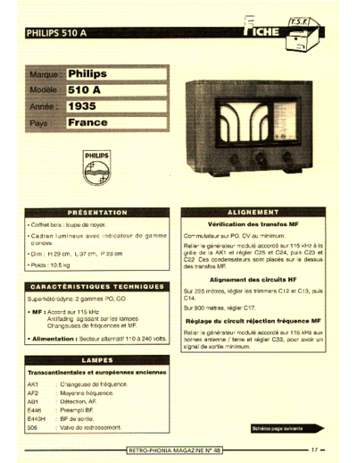Philips 510A  Philips Historische Radios 510A 510A.pdf