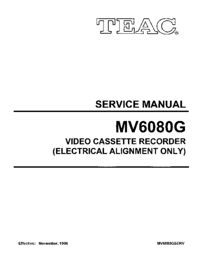 teac MV-6080G  teac VCR MV-6080G.pdf