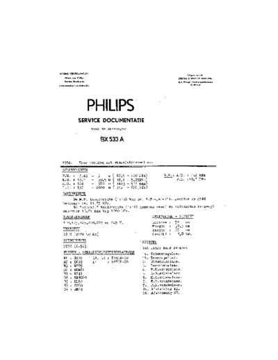 Philips BX533A  Philips Historische Radios BX533A BX533A.pdf