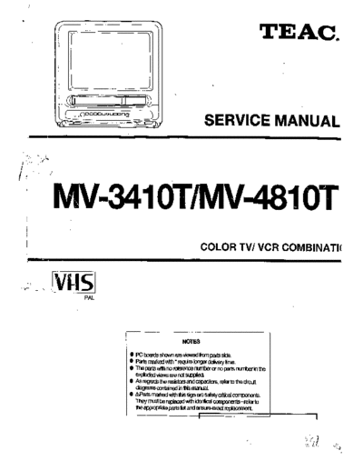 teac MV 3410T MV 4810T  teac VCR MV_3410T_MV_4810T.PDF