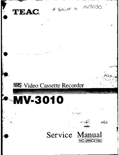 teac MV 3010  teac VCR MV_3010.PDF