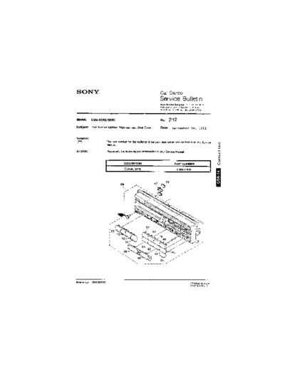 Sony Car0212  Sony Car Stereo Service Bulletin Car0212.pdf