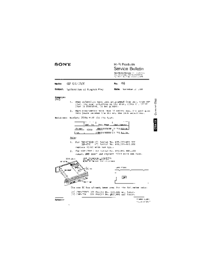 Sony HFP0046  Sony HiFi Service Bulletin HFP0046.PDF
