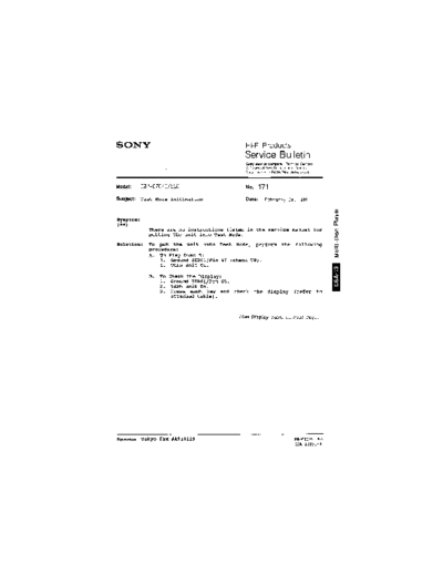 Sony HFP0171  Sony HiFi Service Bulletin HFP0171.PDF