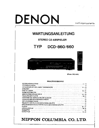 DENON  DCD-860 & 660  DENON CD Player CD Player Denon - DCD-860 & 660  DCD-860 & 660.pdf