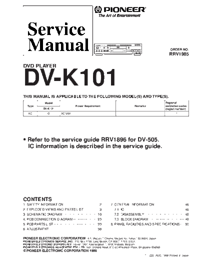Pioneer DV-K101.2  Pioneer DV DV-K101 DV-K101.2.PDF