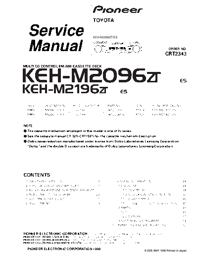 Pioneer KEH-M2096,2196  Pioneer KEH KEH-M2096 & 2196 Pioneer_KEH-M2096,2196.pdf