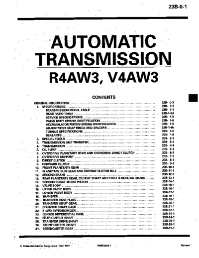 MITSUBISHI 23B  MITSUBISHI Transmission REAR WHEEL DRIVE AUTOMATIC TRANSMISSION 23B.pdf