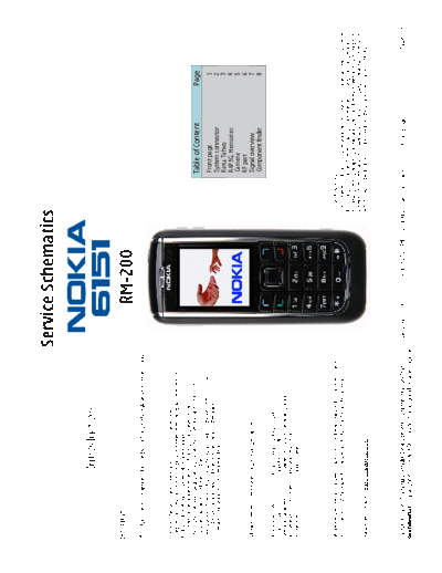 NOKIA 74885433 6151 RM200 schematics v1[1].0  NOKIA Mobile Phone Nokia_6151 74885433_6151_RM200_schematics_v1[1].0.pdf