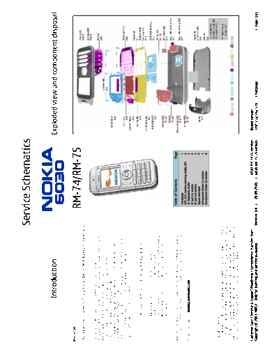 NOKIA 6030 RM-74 RM-75 schematics V2 0  NOKIA Mobile Phone 6030 6030 RM-74_RM-75_schematics_V2_0.pdf