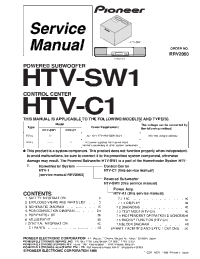 Pioneer HTV-SW1  Pioneer HTV HTV-SW1 HTV-SW1.pdf