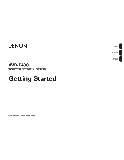 DENON  AVR-E400  DENON AV Surround Receiver AV Surround Receiver Denon - AVR-E400  AVR-E400.pdf