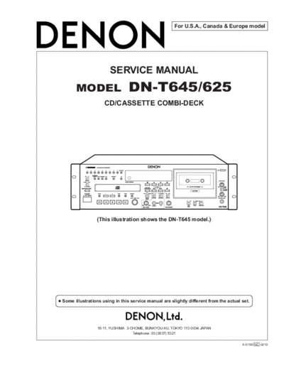 DENON  DN-T645 & 625  DENON CD Cassette Combi-Deck CD Cassette Combi-Deck Denon - DN-T645 & 625  DN-T645 & 625.PDF