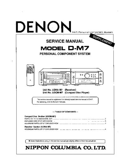 DENON  2 D-M7  DENON Personal Audio System Personal Audio System Denon - D-M7  2 D-M7.PDF