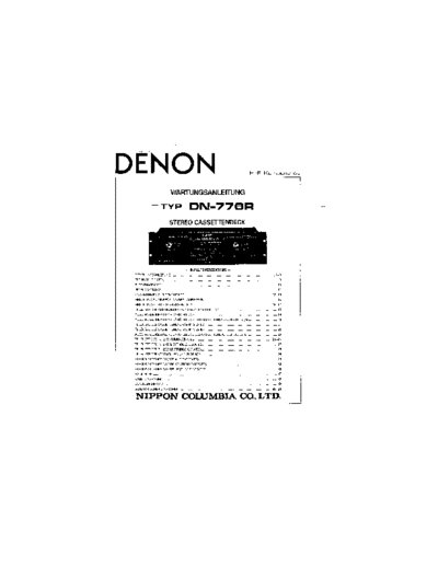DENON  DN-770R  DENON Stereo Cassette Tape Deck Stereo Cassette Tape Deck Denon - DN-770R  DN-770R.pdf