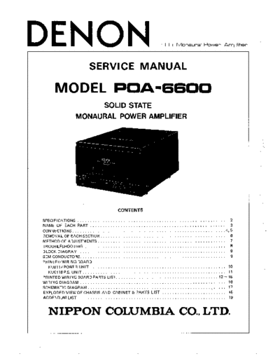 DENON  4 POA-6600  DENON Stereo Power Amplifier Stereo Power Amplifier Denon - POA-6600  4 POA-6600.PDF