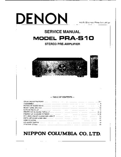 DENON  2 PRA-S10  DENON Stereo Pre Amplifier Stereo Pre Amplifier Denon - PRA-S10  2 PRA-S10.PDF