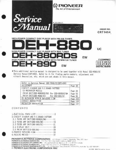 Pioneer DEH-880[1]. 890.part1  Pioneer Car Audio DEH-890 DEH-880[1]. 890.part1.rar