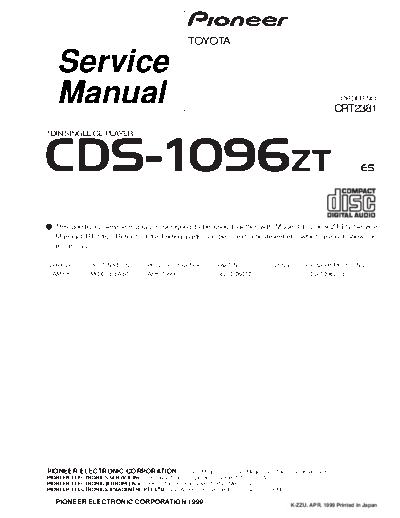 Pioneer aa CDS-1096  Pioneer CDS CDS-1096 pioneer_aa_CDS-1096.PDF