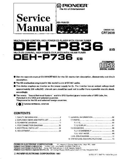 Pioneer DEH-P836  Pioneer DEH DEH-P836 Pioneer DEH-P836.pdf