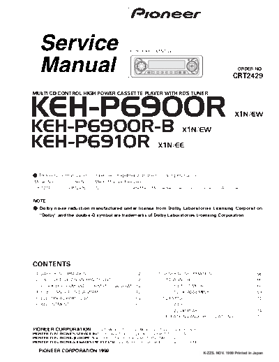 Pioneer KEH-P6900R,P6910R  Pioneer KEH KEH-P6900R & P6910R Pioneer_KEH-P6900R,P6910R.pdf