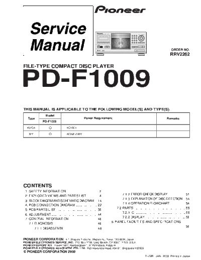 Pioneer PD-F1009  Pioneer PD PD-F1009 PD-F1009.pdf