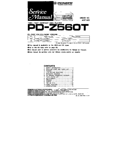Pioneer PD-Z560T (ARP1905)  Pioneer PD PD-Z560T PD-Z560T (ARP1905).pdf