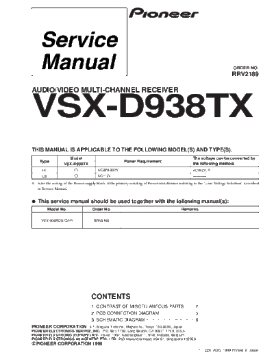 Pioneer VSX-D938TX  Pioneer VSX VSX-D938TX VSX-D938TX.pdf
