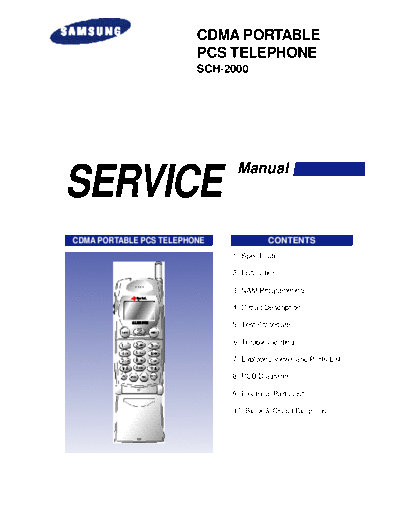 Samsung SCH-2000 service manual  Samsung GSM Samsung SCH-2000 service manual.pdf