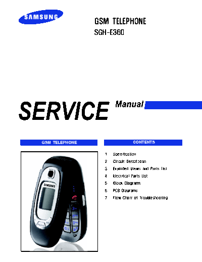 Samsung SGH-E360 service manual  Samsung GSM Samsung SGH-E360 service manual.pdf