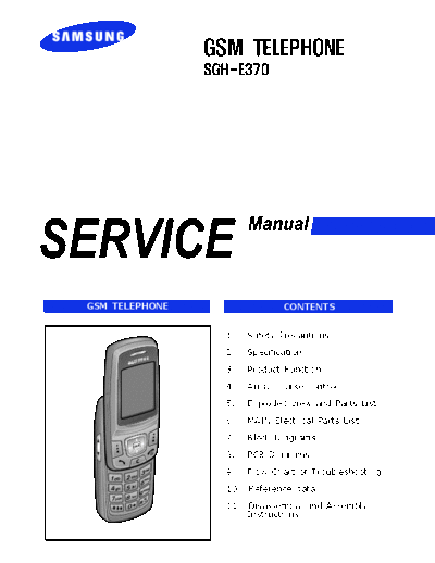 Samsung SGH-E370 service manual  Samsung GSM Samsung SGH-E370 service manual.pdf