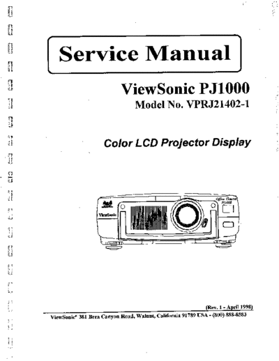 Viewsonic pj1000-1 sm 1a  Viewsonic   Viewsonic PJ1000 pj1000-1_sm_1a.pdf