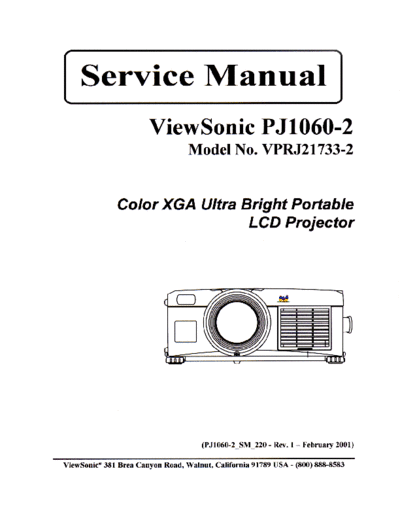 Viewsonic pj1060-2 sm 1a  Viewsonic   Viewsonic PJ1060 pj1060 pj1060-2_sm_1a.pdf