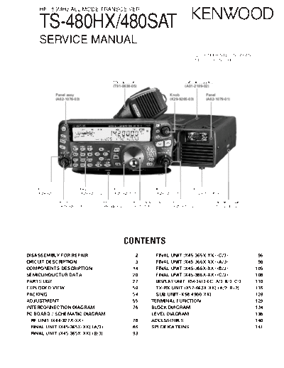 Kenwood B51-8667-00  Kenwood HF 50 MHz All Mode Transceiver HF 50 MHz All Mode Transceiver Kenwood TS-480HX & 480SAT B51-8667-00.pdf