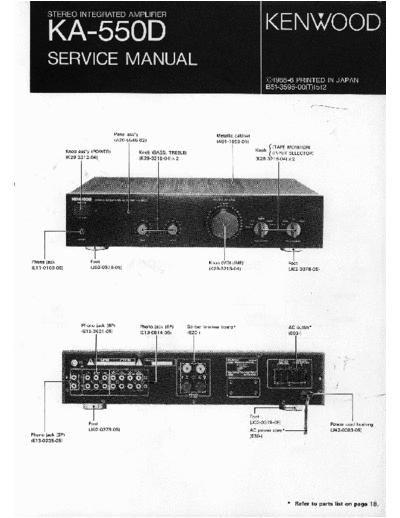 Kenwood KA-550D  Kenwood Stereo Integrated Amplifier Stereo Integrated Amplifier Kenwood KA-550D Kenwood KA-550D.pdf